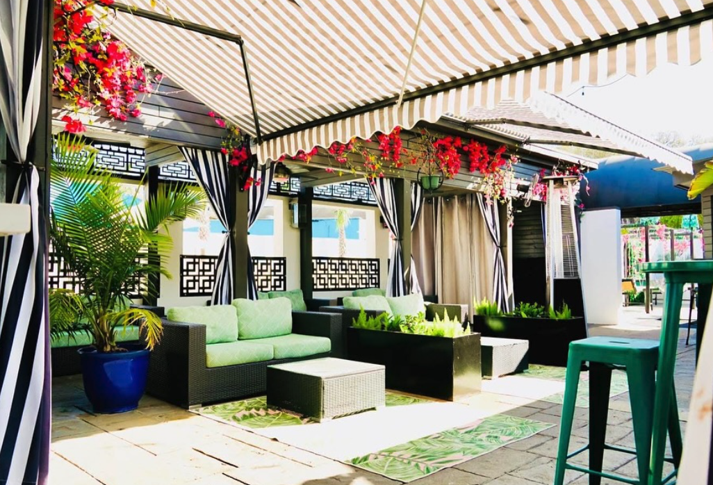 Cabana lounge area